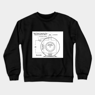 Split-Phase Capacitor-Run Reversible Induction Motor Crewneck Sweatshirt